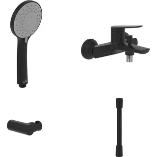 Villeroy & Boch Oasis Badewannenarmaturen-Set Aufputz Matt Black