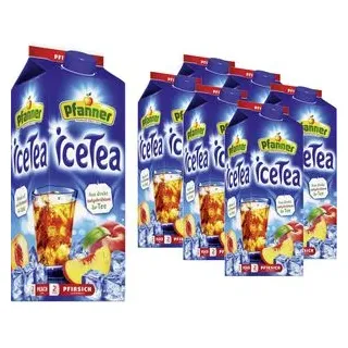 Pfanner Eistee Pfirsich, je 2 Liter, 6 Stück