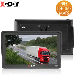 XGODY 9 Zoll Navigationsgerät PKW LKW Auto GPS Navi Navigation DE EU Karten POIs