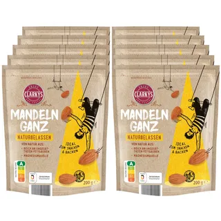 Clarkys Mandeln ganz 200 g, 10er Pack