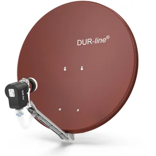 Dur-Line Select 75/80 ziegelrot + Quad LNB