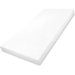 Schaumstoff für Babymatratze Reisebett Matratze 140 x 70 x 9 cm Reisematratze für Babybett Schaumstoffmatratze Kindermatratze - Weiß