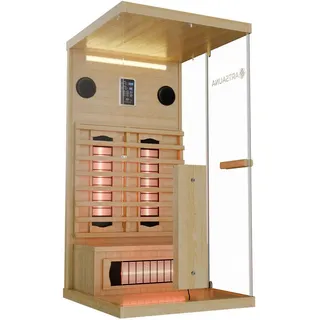 Artsauna Göteborg 90 x 90 x 190 für 1 Person mit Vollspektrumstrahlern & Hemlockholz