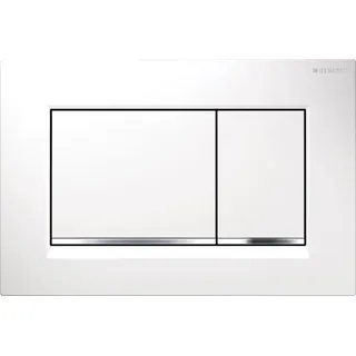 Geberit Sigma30 Betätigungsplatte für 2-Mengen-Spülung weiß/hochglanz-verchromt 115.883.KJ.1