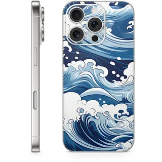 TF Skins Skins kompatibel mit iPhone 16 Pro Max, Skin Schutzfolie Back Only Schutz, super dünn und resistent. Folien Case/Hüll (Wave)