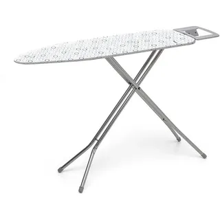 Rayen | Bügelbrett Basis-Sortiment Streckmetall-Platte | Baumwolle & Polyester Bezug | Stollen Rutschfeste Gummibeine | Maße: 113x34x5,5 cm