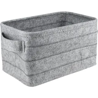 KLEINE WOLKE Aufbewahrungskorb Ticino 30,5 x 20 x 18 cm grau