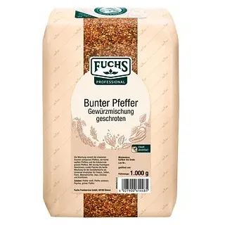 FUCHS bunter Pfeffer geschroten Gewürz, 1,0 kg