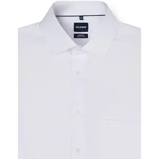 Olymp Businesshemd OLYMP Luxor, modern fit", Herren, Gr. 45, N-Gr, weiß, 100% Baumwolle, Hemden