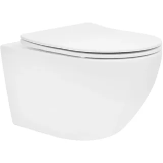 luxebath Hänge WC Spülrandlos Weiß