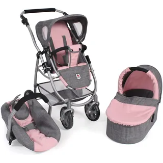 637 15 Kombi Emotion All In 3-in-1 grau-rosa, 67 x 43 x 77 cm