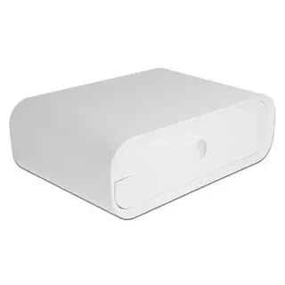 DeLock Monitorständer mit zwei Schubladen weiß