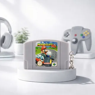 Mario Kart 64 N64 Mini Cartridge Schlüsselanhänger | Retro Gamer Geschenk