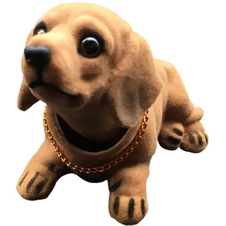 Zuasdvnk Wackeldackel Wackelkopfhund Hund Figur Autodeko, 16 x 9 x 10 cm