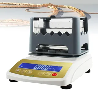ZHNANDAMAI Goldscreensensor Dichtemessgerät mit LCD-Display, Hochpräziser Goldreinheitstester für Edelmetallanalyse mit Auflösung 0,001 g/cm3 Ideal für Schmuckprüfung und Recycling