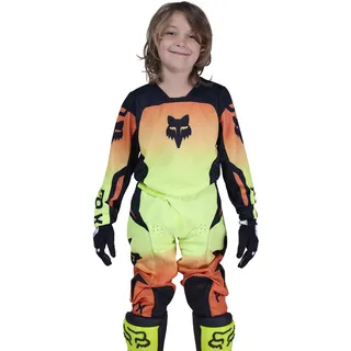 Fox Kids MX Jersey, 180 Shield Motocross Dirt Bike Trikot, Fluoreszierendes Gelb,