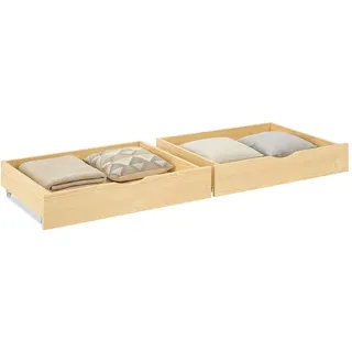 Homestyle4u Bettkasten in Braun, Holz Schlafzimmer, Betten,