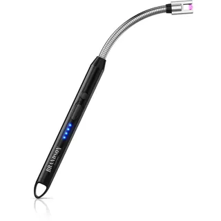 Brandson USB-C-Stabfeuerzeug mit flexiblem Hals Schwarz - Schwarz
