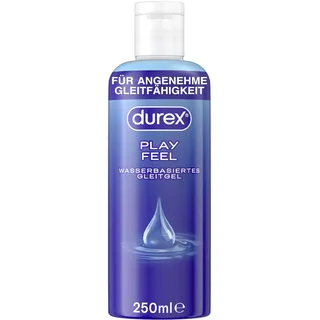 Durex Play Feel Gleitgel – Wasserbasiertes Gleitmittel für angenehme Gleitfähigkeit, sanft & pH-freundlich – 250 ml