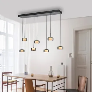 Paul Neuhaus Rika 7-flg. LED 135 cm schwarz