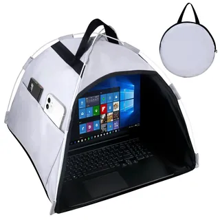 HoYiXi Universal Laptop Sonnenschutz und Privatsphäre Faltbarer Schutz für Outdoor-Reisen Sonnenblende für 13-16 Zoll MacBook Air Pro Dell Asus PC, (mit Patenten), Grau