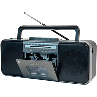 Boomboxen Tragbarer Kassettenrekorder mit AM/FM/SW-Stereoradio, Bluetooth, Aufnahme auf Kassette/USB/SD über Mikrofon, Kassette-zu-MP3-Konverter, 10-W-Lautsprecher, AC/DC-Stromversorgung