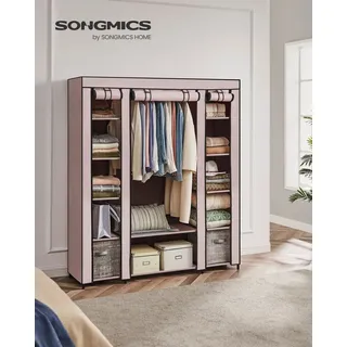 Songmics Kleiderschrank 12 mit Kleiderstange und Ablagen 0 x 0 x 0 cm Rosa
