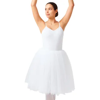 tanzmuster Ballett Tutu Mädchen - Karla - Baumwolle - Gr. 92-170 - Ballett Trikot mit Tüllrock - Ballettkleid - Ballettkleidung für Kinder - 104-110