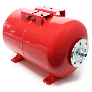 Wiltec Ausdehnungsgefäß 100 Liter, horizontaler Membrankessel für Hauswasserwerke und Druckerhöhungsanlagen mit EPDM Membran