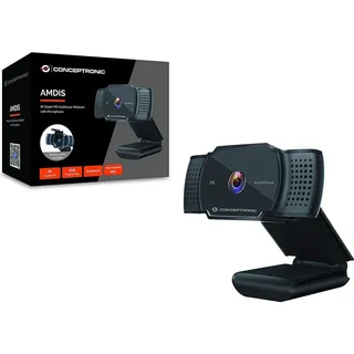 Conceptronic AMDIS 2K-Super-HD-Autofokus-Webcam mit Mikrofon