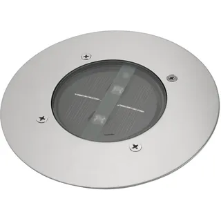 smartwares Bodenstrahler 2er Pack rund Edelstahl