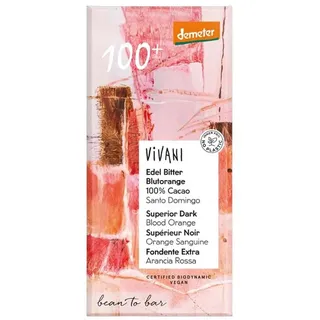 Demeter Edel Bitter Blutorange Schokoladentafel 90 g