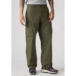 Levi's Cargohose LEVI'S "LV Hose XX CARGO BAGG", Herren, Gr. 32, Länge 34, grün (forest night), Web, Obermaterial: 100% Baumwolle, bequem lang, Hosen Cargohose, bequeme Passform