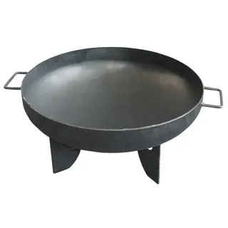 Lex Feuerschale mit Griff Stahl Lagerfeuer Grill Feuerstelle Holzfeuerschale Ø 50cm : Ø 50 cm