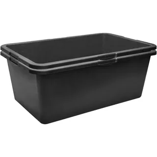 Garronda Mörtelwanne 2 Pack 80 L Rechteckig Mörtelkübel Kunststoffwanne – stabile Maurerkübel aus recyceltem PE Mörtelkasten für Beton, Garten oder Werkstatt GD-0169