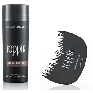 TOPPIK Haarstyling-Set TOPPIK 27,5 gr. Haarverdichter + TOPPIK Hairline Optimizer !, Hair Fibers, Puder braun