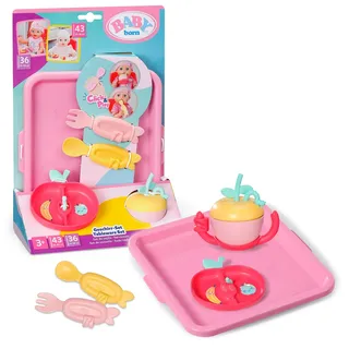 BABY BORN Puppengeschirr-Set mit Tablett & Click & Play für 43 cm Puppen Bunt
