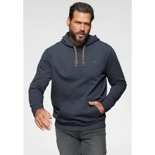 MAN'S WORLD Kapuzensweatshirt, lange Ärmel, lockere Passform, unifarben, mit Kapuze, Gr. XL (56/58), blau, , 48331848-XL