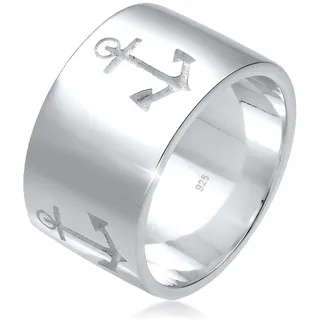 Elli Ring Damen Bandring Anker Motiv Maritim in 925 Sterling Silber