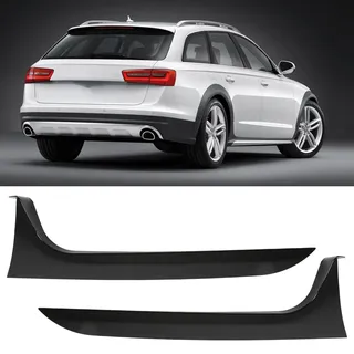 BOROCO Heckscheibenspoiler-Abdeckungsleiste, Heckscheiben-Seitenflügel abgeschrägte Verkleidung Links rechts glänzend schwarz Ersatz für A6 C7 Avant 2012-2018