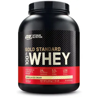 Optimum Nutrition Gold Standard 100% Whey Vanilla Ice Cream Pulver 2270 g