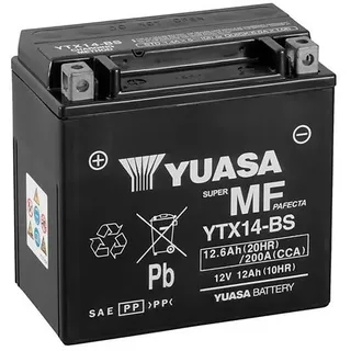 Yuasa Ytx14-bs Agm-batterie - Black / White - One Size