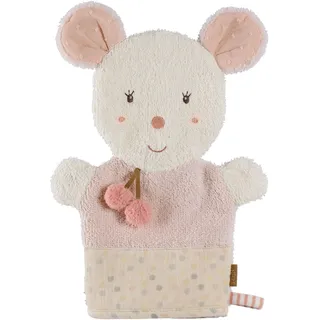 Fehn Waschhandschuh Maus – Waschlappen mit Tiermotiv und „Glow-in-The-Dark“ Bestickung für fröhlichen Badespaß - für Babys und Kinder ab 0+ Monaten