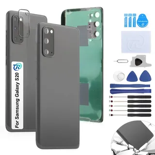 RongZy Ersatz für Samsung Galaxy S20 Backcover Akkudeckel für Samsung Galaxy S20 5G Batterietür Gehäuse Rückseite mit Tool kit (Grau)