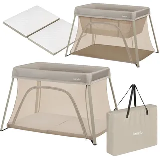 lionelo - 3-in-1 Reisebett ALICE Beige/Olive - Beige