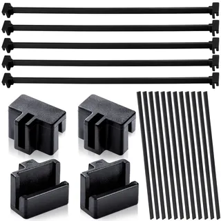 Epakh 36-teiliges Hängeregistratur-Set mit 12 Schrankschienen, 24 Schrankklammern, Aktenschienen, Haken, Hängemappe für Büro (Kunststoff)