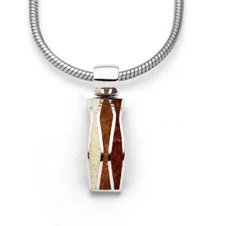DUR Schmuck Anhänger WELLE 2.0 Strandsand/Bernsteinsand Silber 925/- rhodinert (P4454)