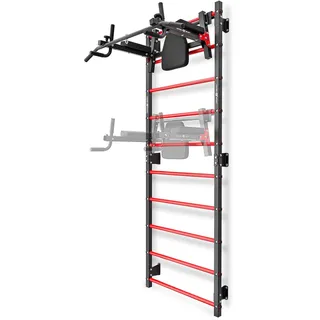 Marbo Sport Set MHU1 | Sprossenwand zur Wandmontage, 230 x 81 cm MH-U204 - multifunktionelle Klimmzugstange für die Wandmontage (2in1) MH-U205) - Marbo Sport