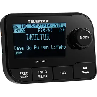 Telestar Top Car 1, für Autoradio, FM-Transmitter, DAB+, Bluetooth
