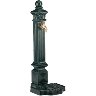 Relaxdays Standbrunnen Wasserzapfstelle Antik Look